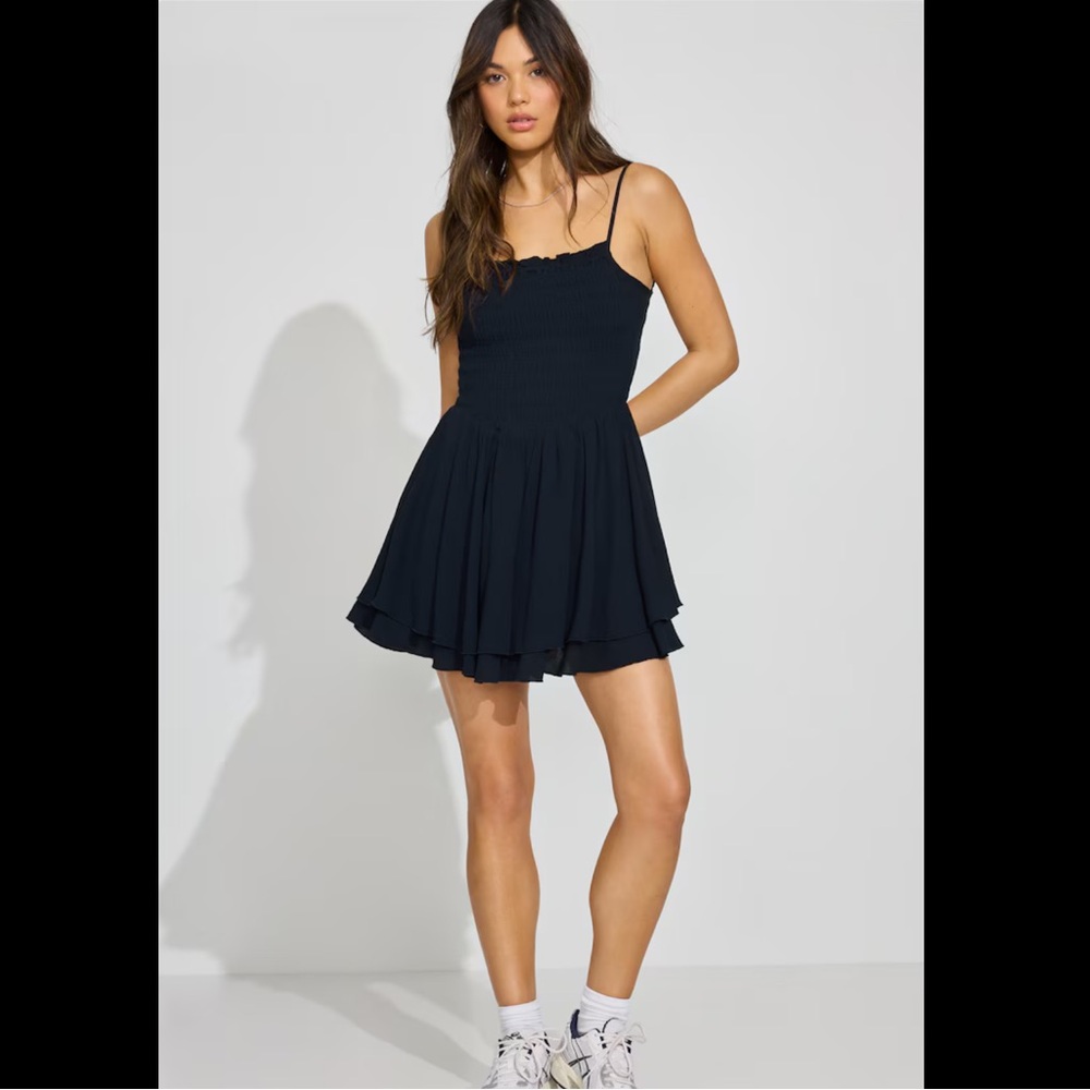 Garage - Kenzie Smocked Tiered Romper Dress